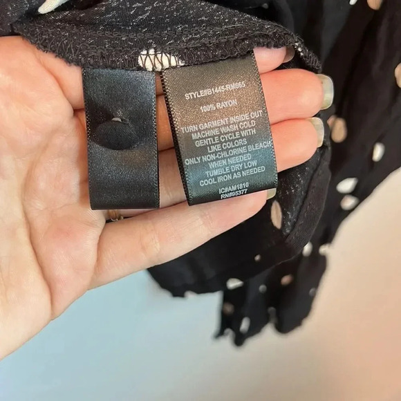 Sanctuary Alma XS polka dot black and white blouse - Picture 4 of 6